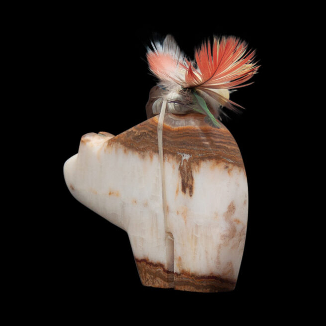 Feather Marble Bear Carving - Image 5