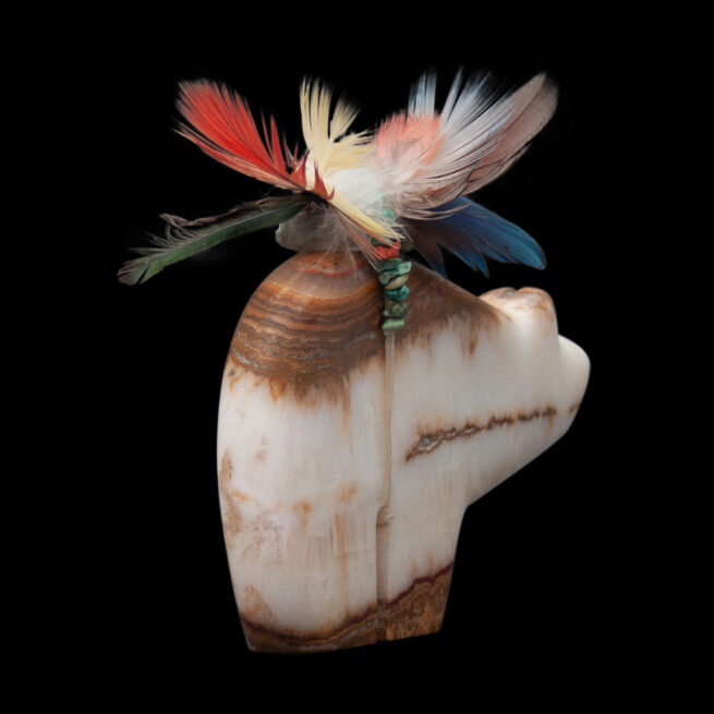 Feather Marble Bear Carving - Image 6