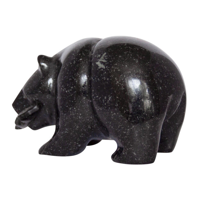Sculpture Inuit Ours Noir – Image 4
