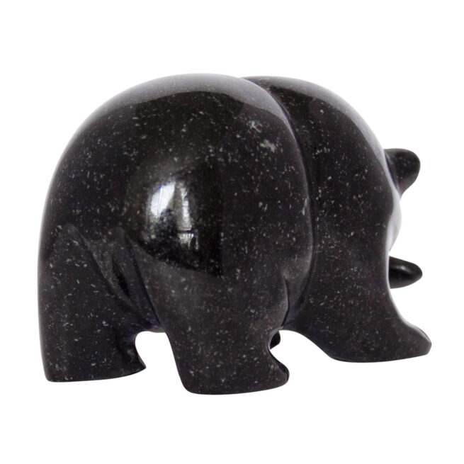 Sculpture Inuit Ours Noir – Image 5