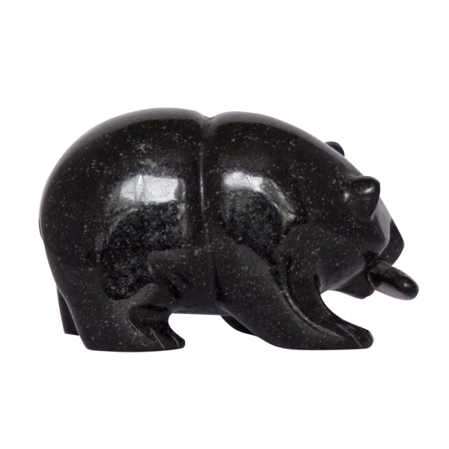Sculpture Inuit Ours Noir – Image 6