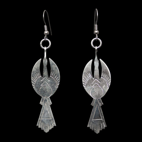 Peyote Bird Silver Earrings