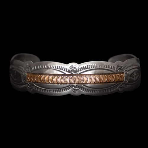 Silver Gold Design Bracelet