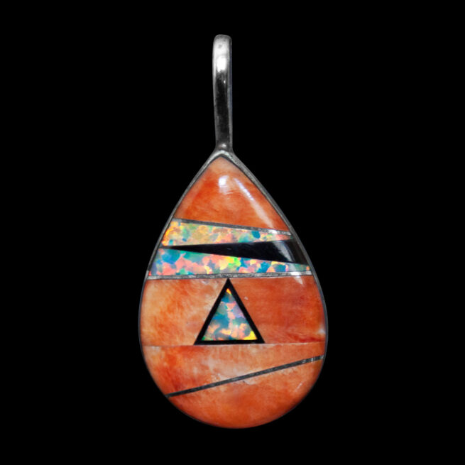 Spondylus Opal Teardrop Pendant