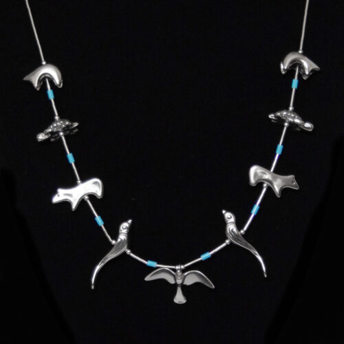 Sterling Silver Turquoise Animal Necklace