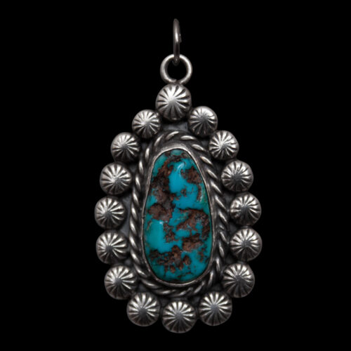 Traditional Navajo Turquoise Pendant