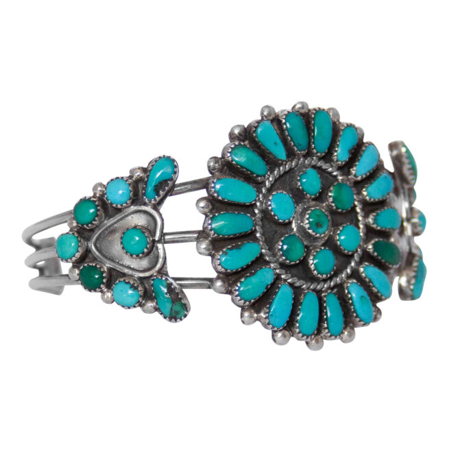Zuni Sunburst Turquoise Bracelet - Image 2