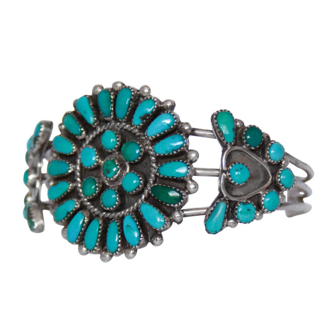 Zuni Sunburst Turquoise Bracelet - Image 3