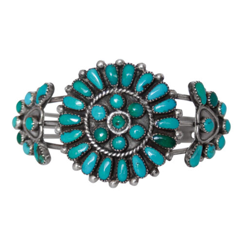 Zuni Sunburst Turquoise Bracelet