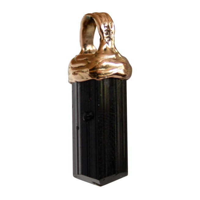 Pendentif Tourmaline Noire Or 18 Carats` – Image 2