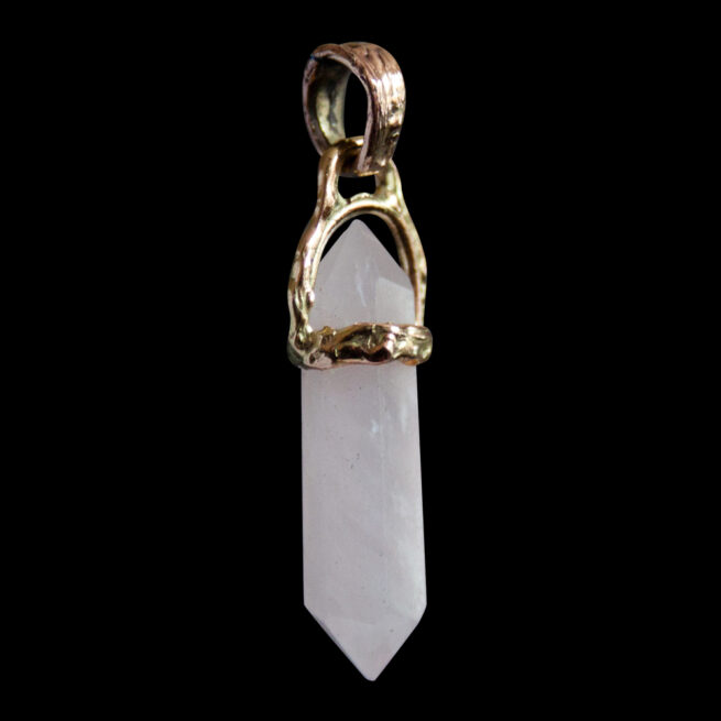 18K Gold Rose Quartz Talisman - Image 8