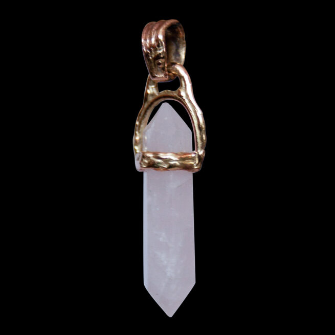 18K Gold Rose Quartz Talisman - Image 7