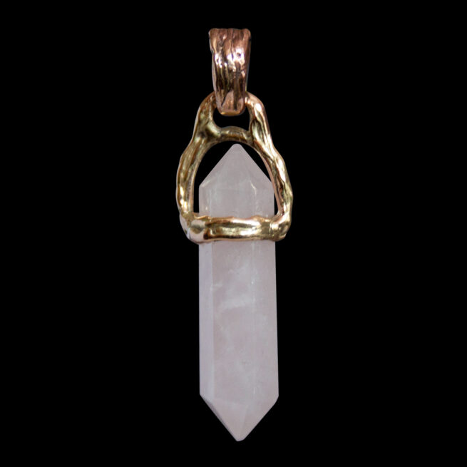18K Gold Rose Quartz Talisman - Image 6