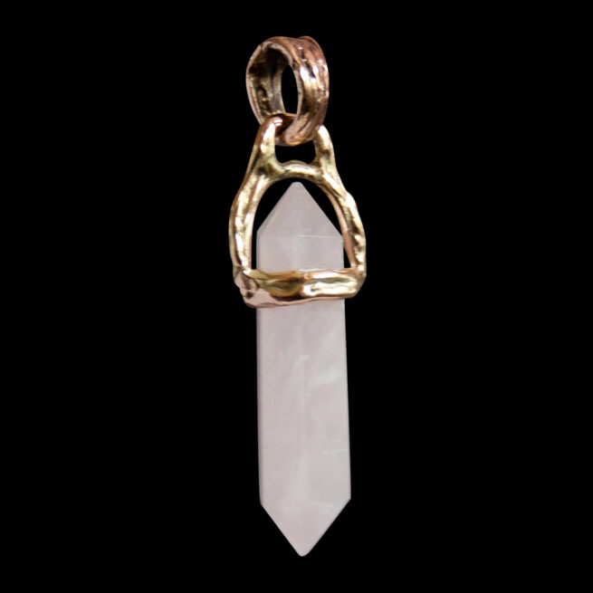 18K Gold Rose Quartz Talisman - Image 5