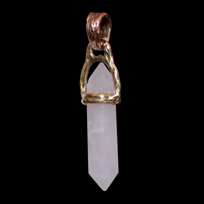 18K Gold Rose Quartz Talisman - Image 4