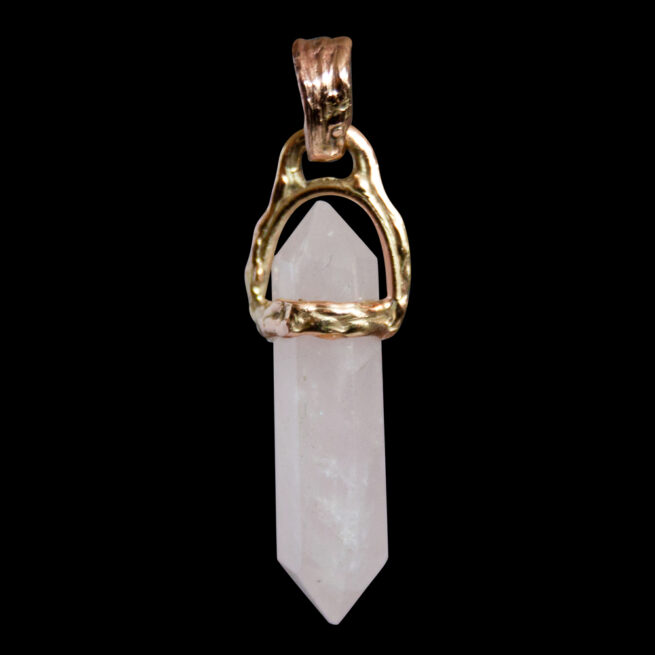 18K Gold Rose Quartz Talisman - Image 3