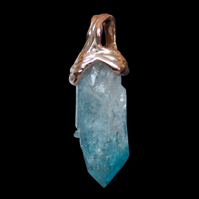 9K Gold Aqua Aura Necklace - Image 4