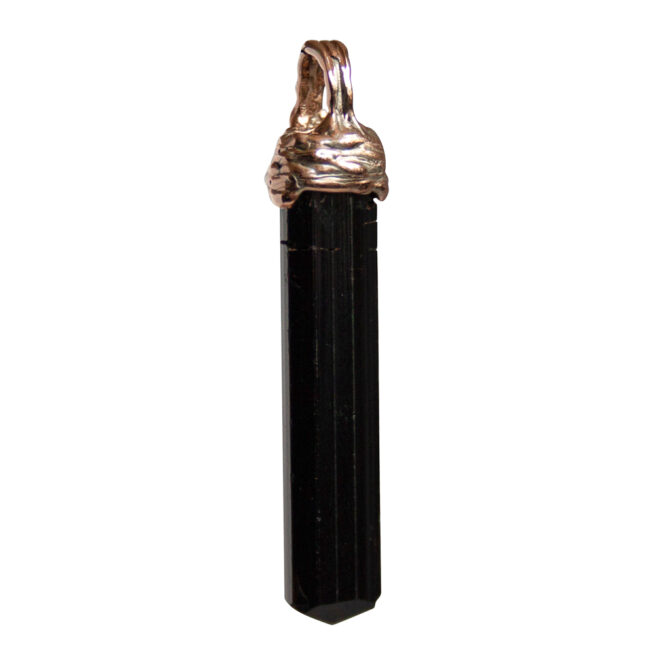 Pendentif Tourmaline Noire Or 9 Carats – Image 3