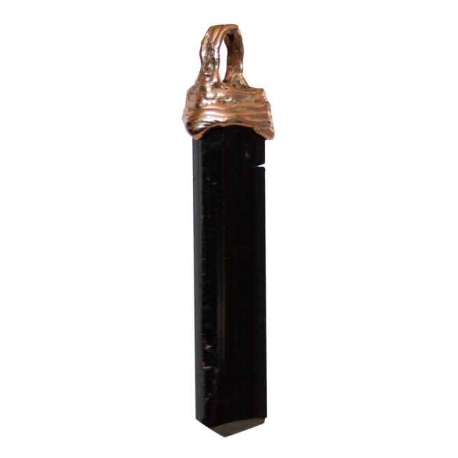Pendentif Tourmaline Noire Or 9 Carats – Image 2