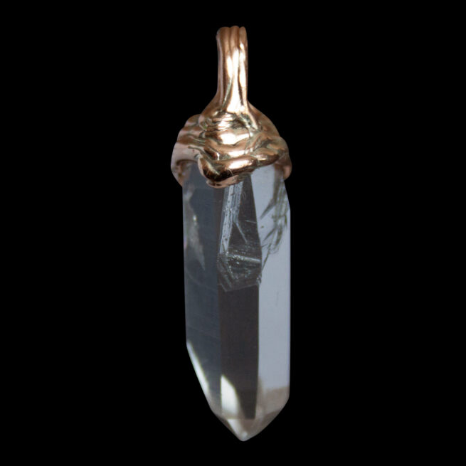 9K Gold Clear Quartz Talisman