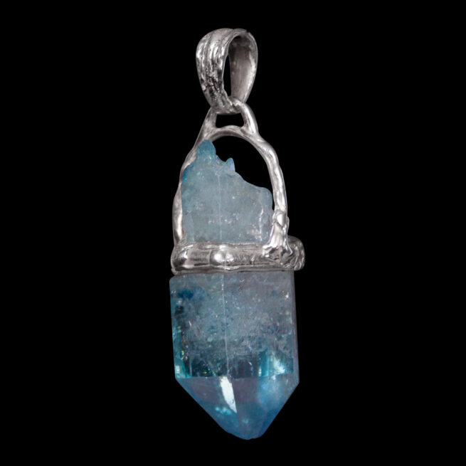 Aqua Aura Silver Necklace - Image 4