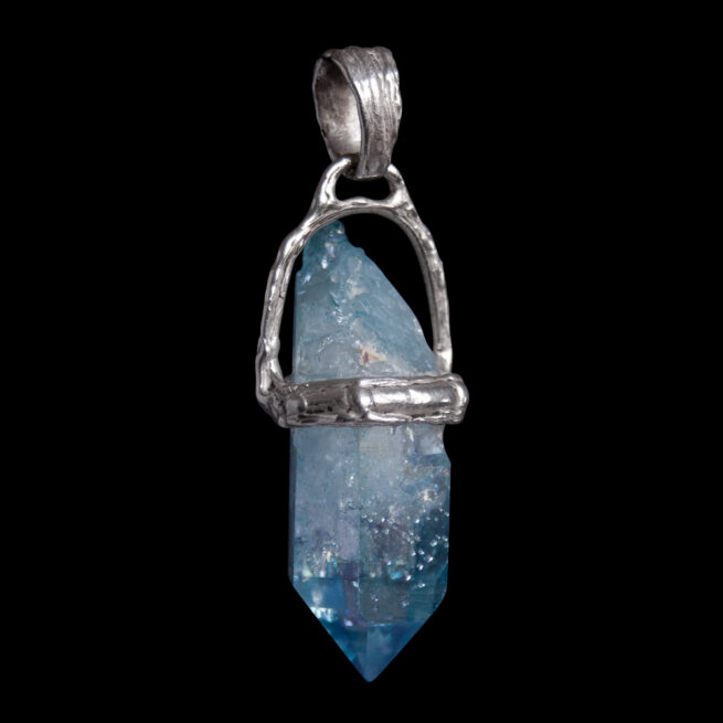 Aqua Aura Silver Necklace - Image 2