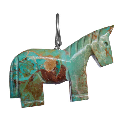 Aronzo Charley Turquoise Horse Pendant
