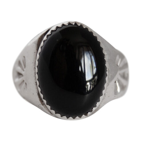 Black Navajo Oval Ring