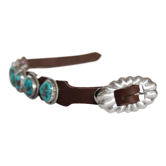 Boho Girl Leather Turquoise Bracelet – Image 4