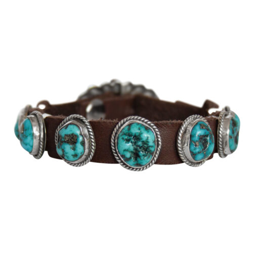 Boho Girl Leather Turquoise Bracelet