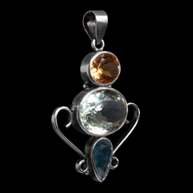 Citrine Prasiolite Apatite Pendant - Image 2