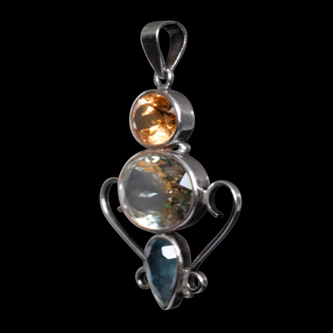 Citrine Prasiolite Apatite Pendant - Image 3