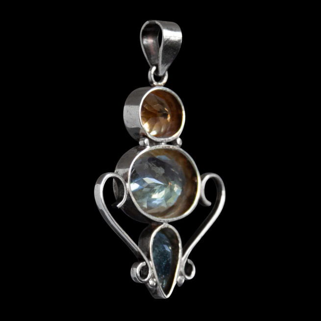 Citrine Prasiolite Apatite Pendant - Image 4