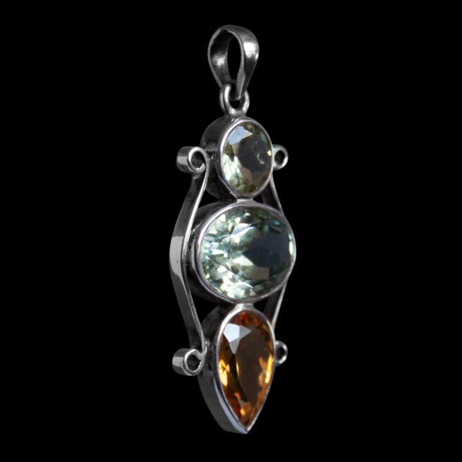 Citrine Prasiolite Beryl Pendant - Image 2