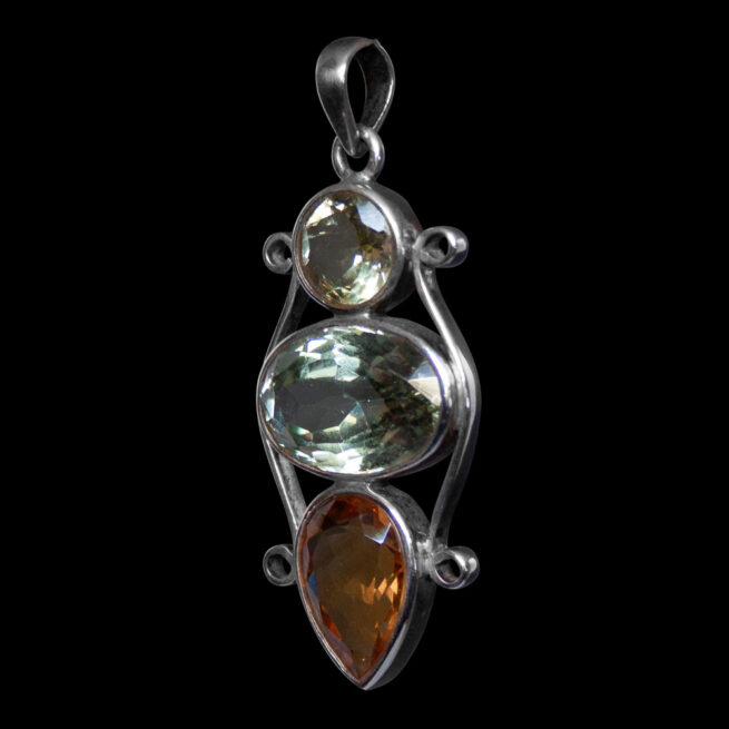 Citrine Prasiolite Beryl Pendant - Image 4
