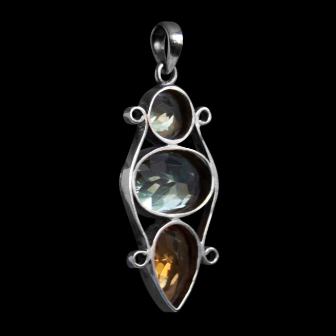 Citrine Prasiolite Beryl Pendant - Image 5