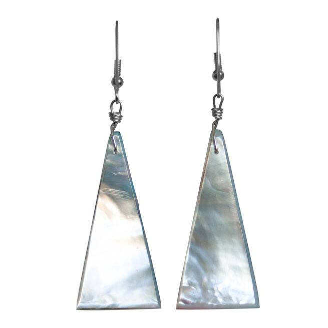 Daniel Coriz Inlay Triangular Earrings - Image 4