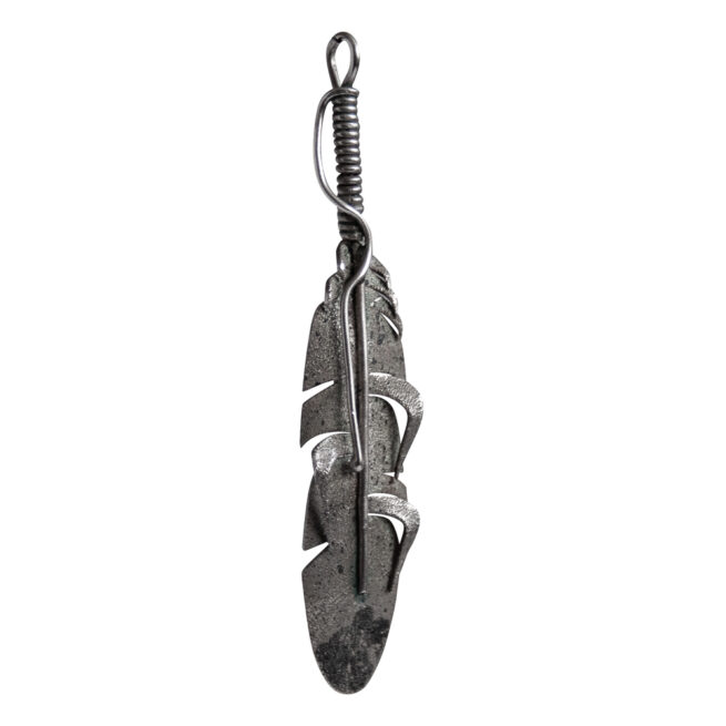 Pendentif Ernest Rangel Plume Argent – Image 2