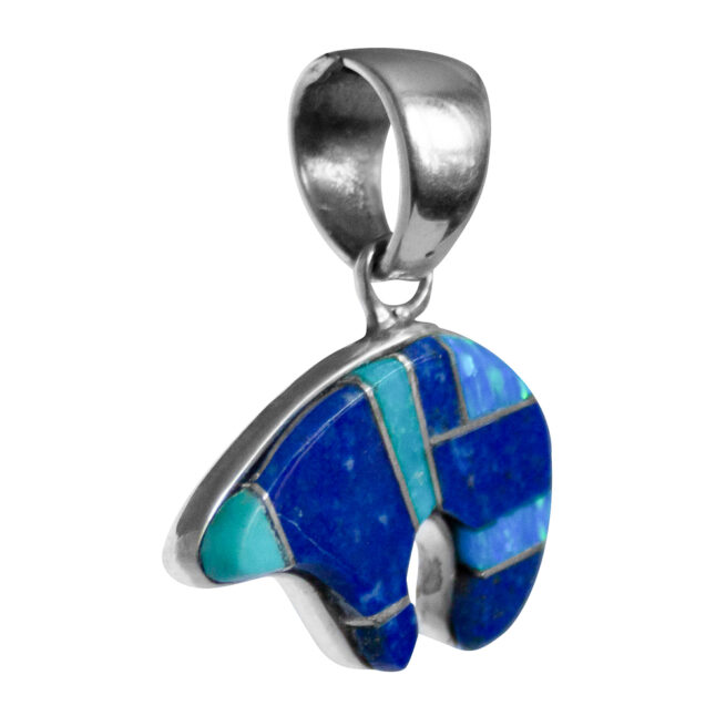 Germaine Tso Blue Bear Pendant - Image 2
