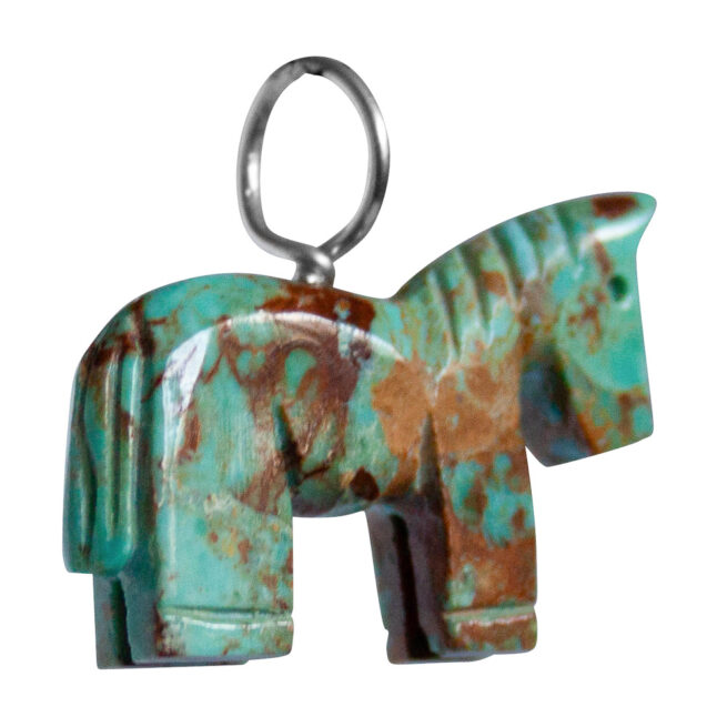 Pendentif Cheval Vert Brun – Image 2