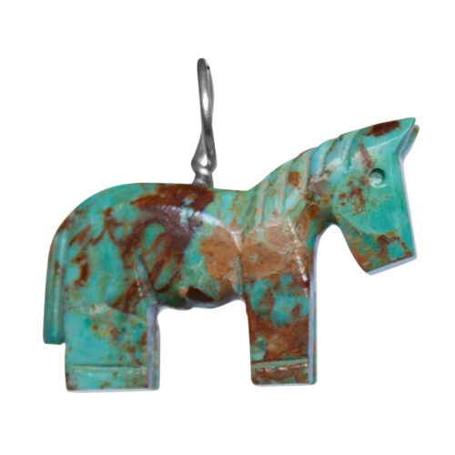 Green Brown Horse Pendant