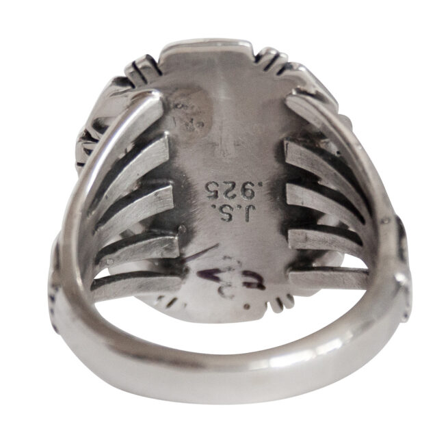Bague Ovale Jais Argent Sterling – Image 4