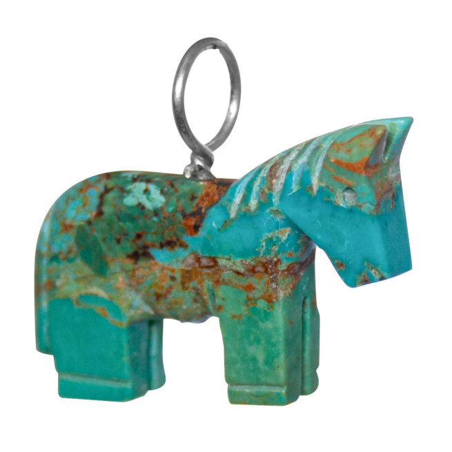 Pendentif Amérindien Cheval Turquoise – Image 3