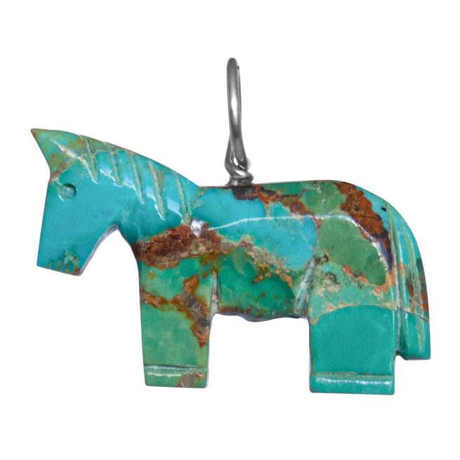 Pendentif Amérindien Cheval Turquoise – Image 4
