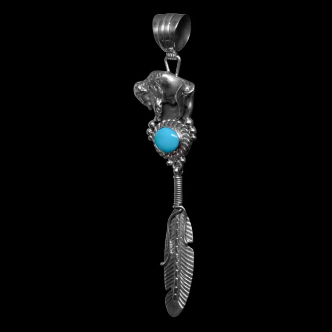Pendentif Navajo Bison Turquoise – Image 3