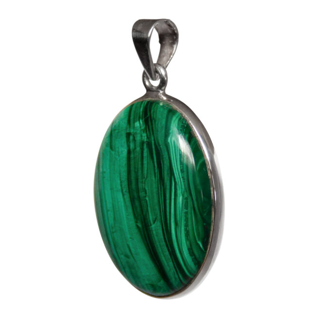 Pendentif Argent Malachite Ovale – Image 3