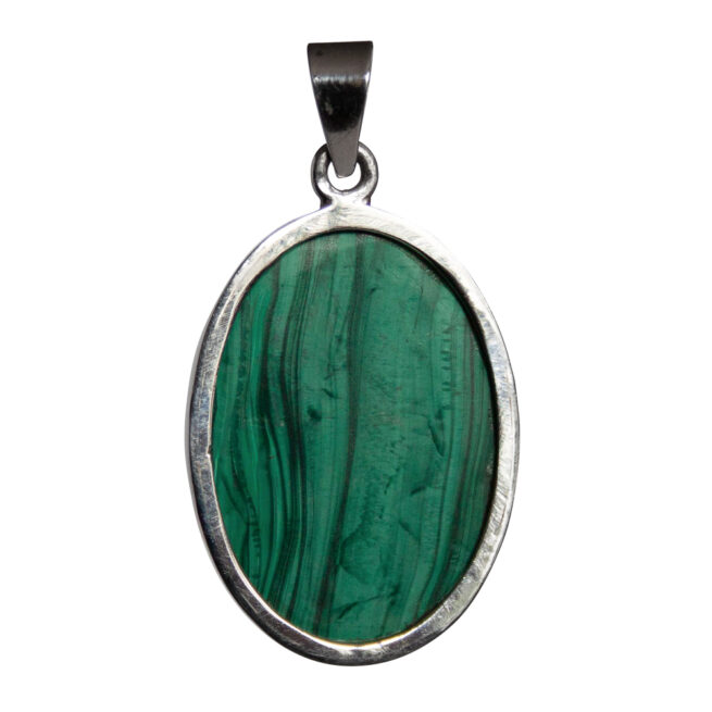Pendentif Argent Malachite Ovale – Image 4