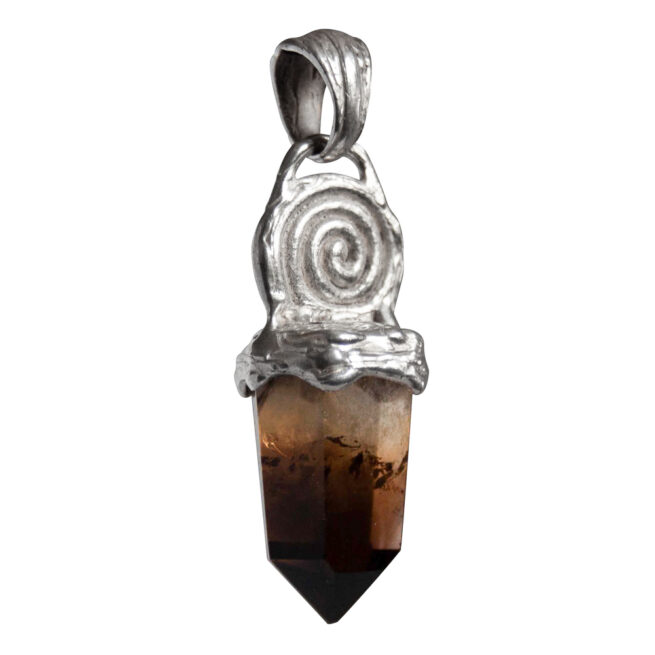 Silver Spiral Citrine Necklace – Image 2