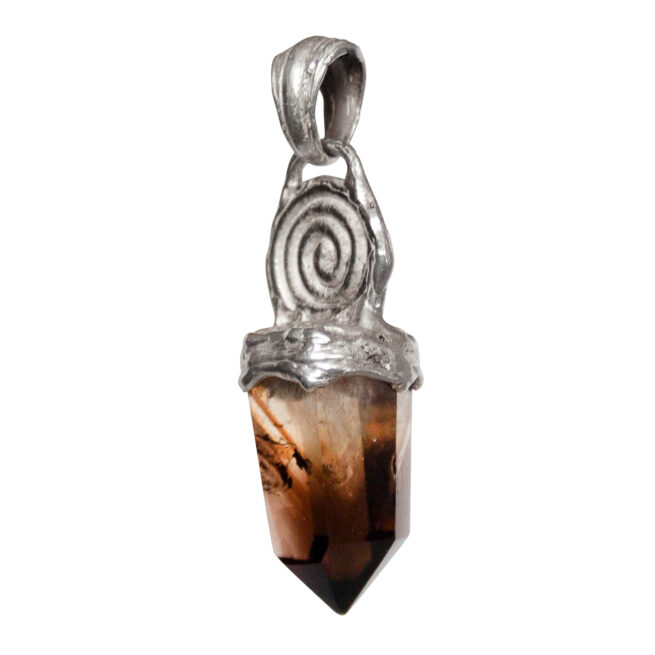 Silver Spiral Citrine Necklace – Image 5