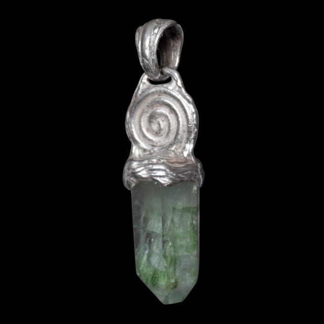 Silver Spiral Fluorite Pendant – Image 3